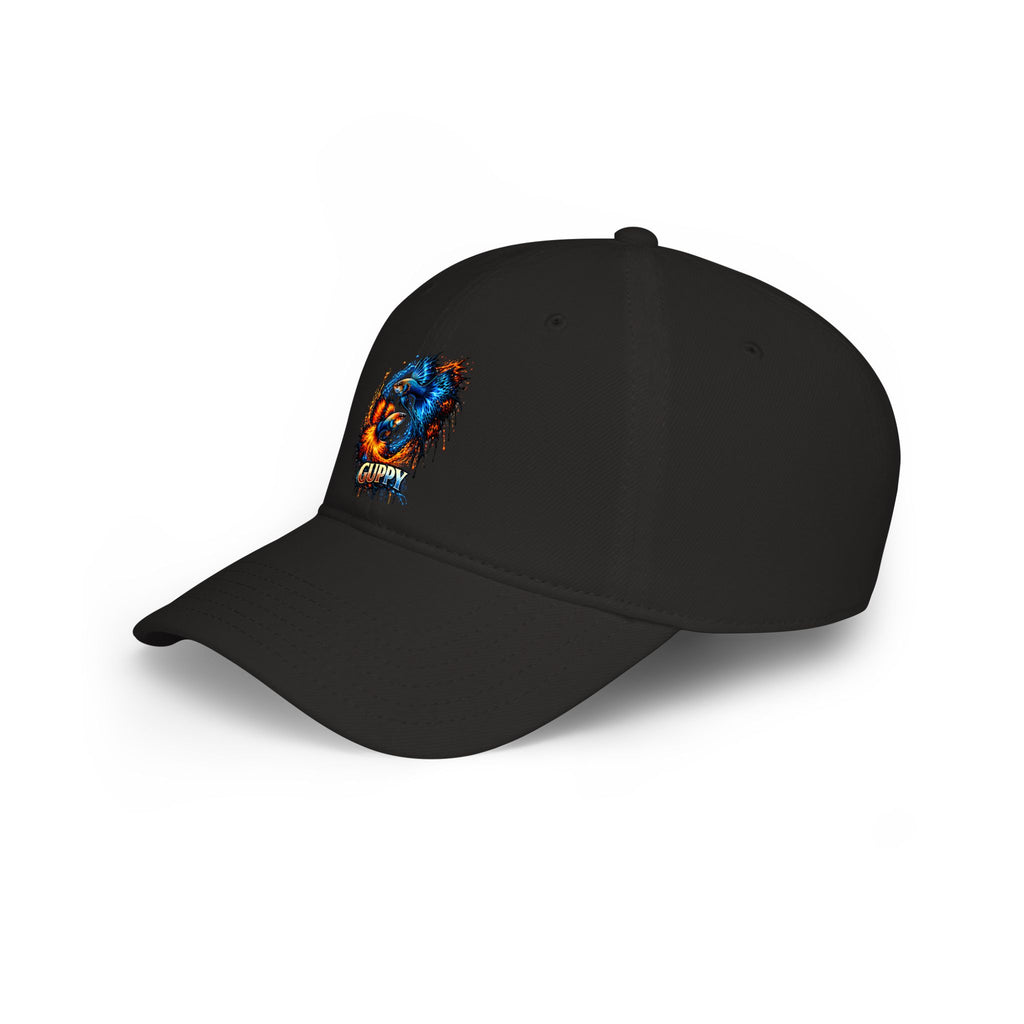 Low Profile Cap — Colorful Grunge Fish 'Guppy' Embroidered Hat