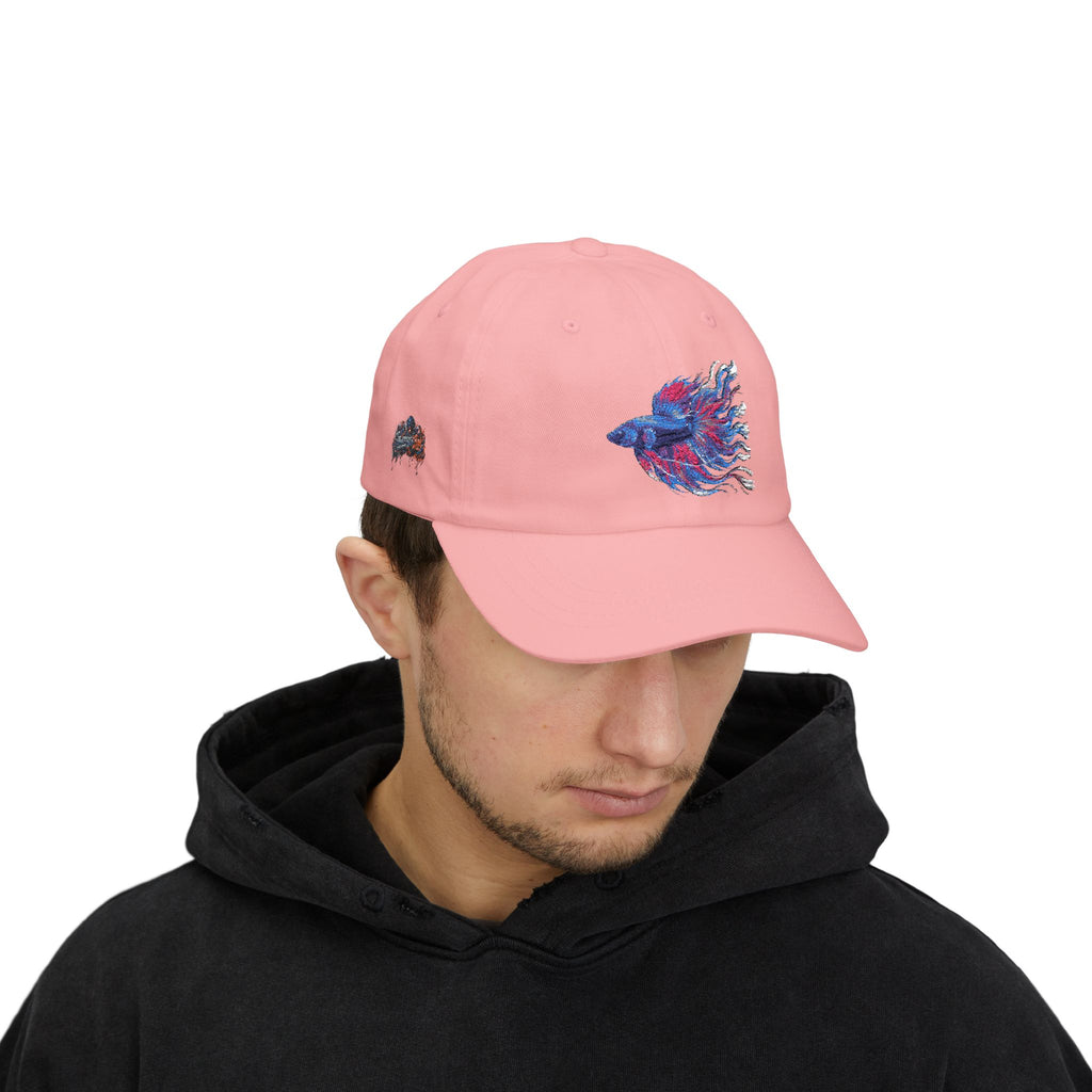 Betta Fish Dad Cap – Embroidered Color Splash Fish Baseball Hat