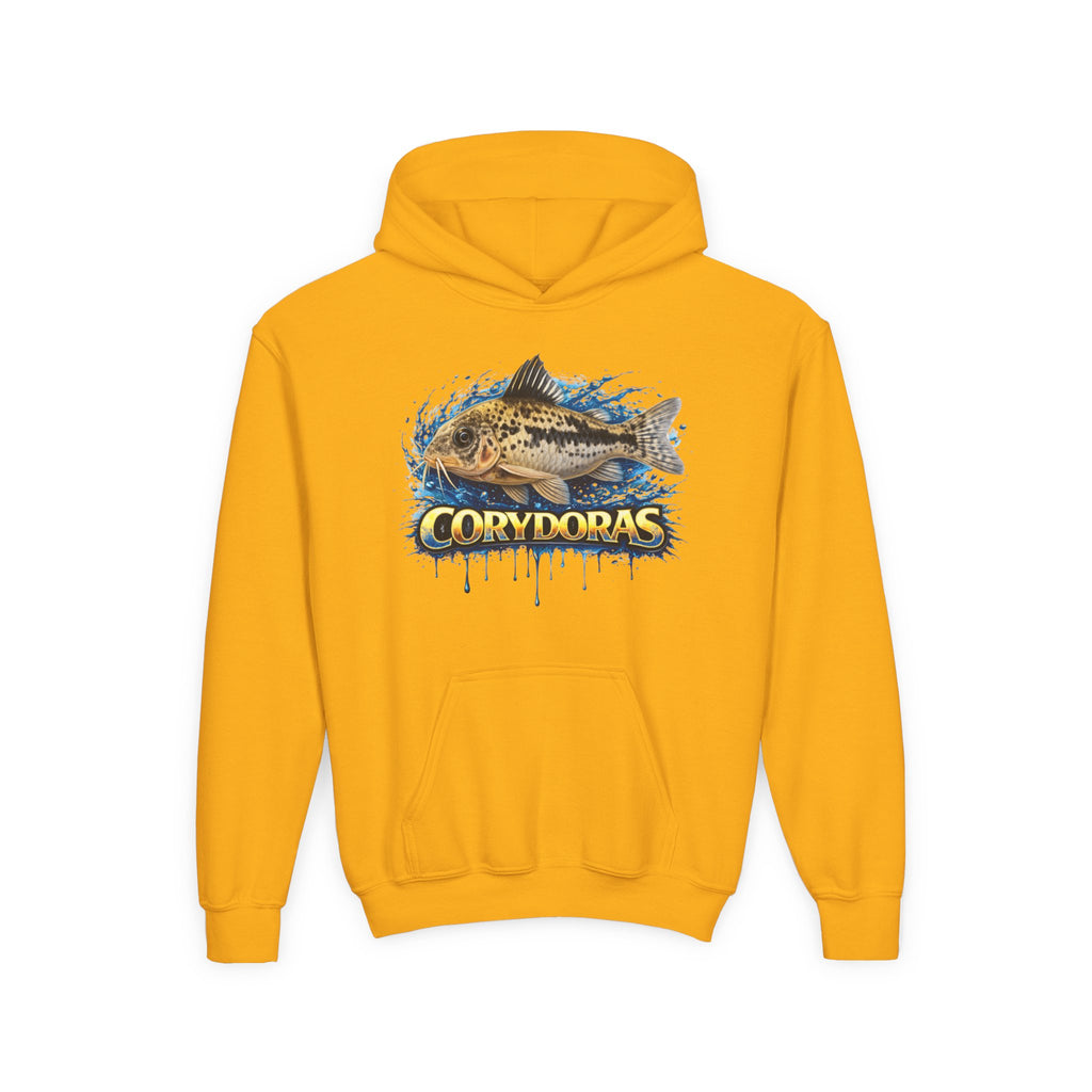 Corydoras Fish Youth Hoodie — Colorful Aquarium Catfish Design