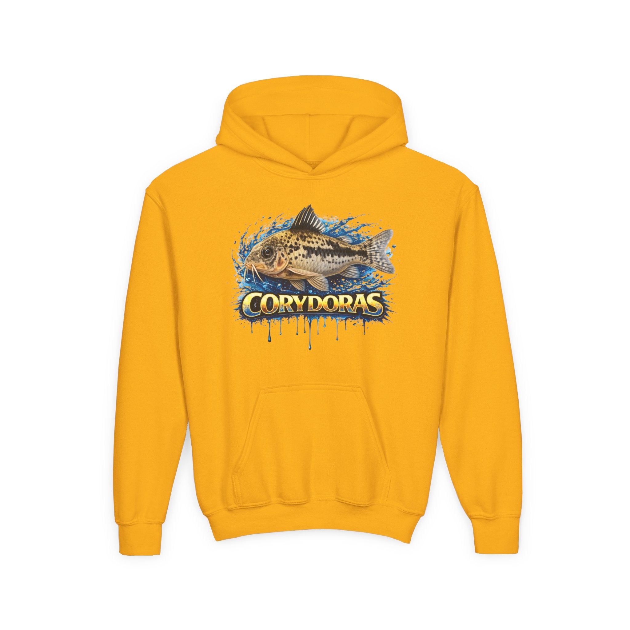 Corydoras Fish Youth Hoodie — Colorful Aquarium Catfish Design