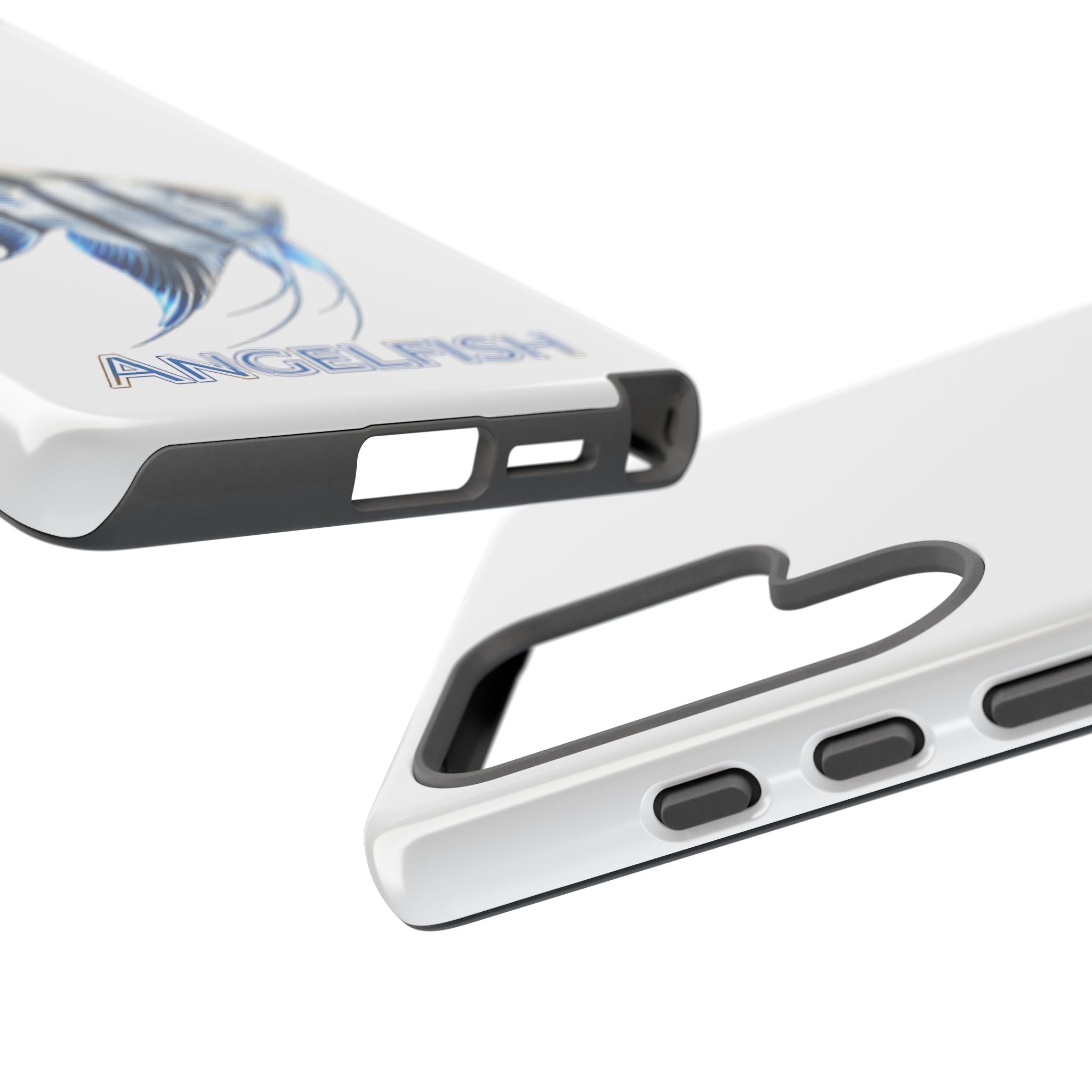 Angelfish Tough Phone Case – Durable Protective Case with Blue Tropical Fish Design