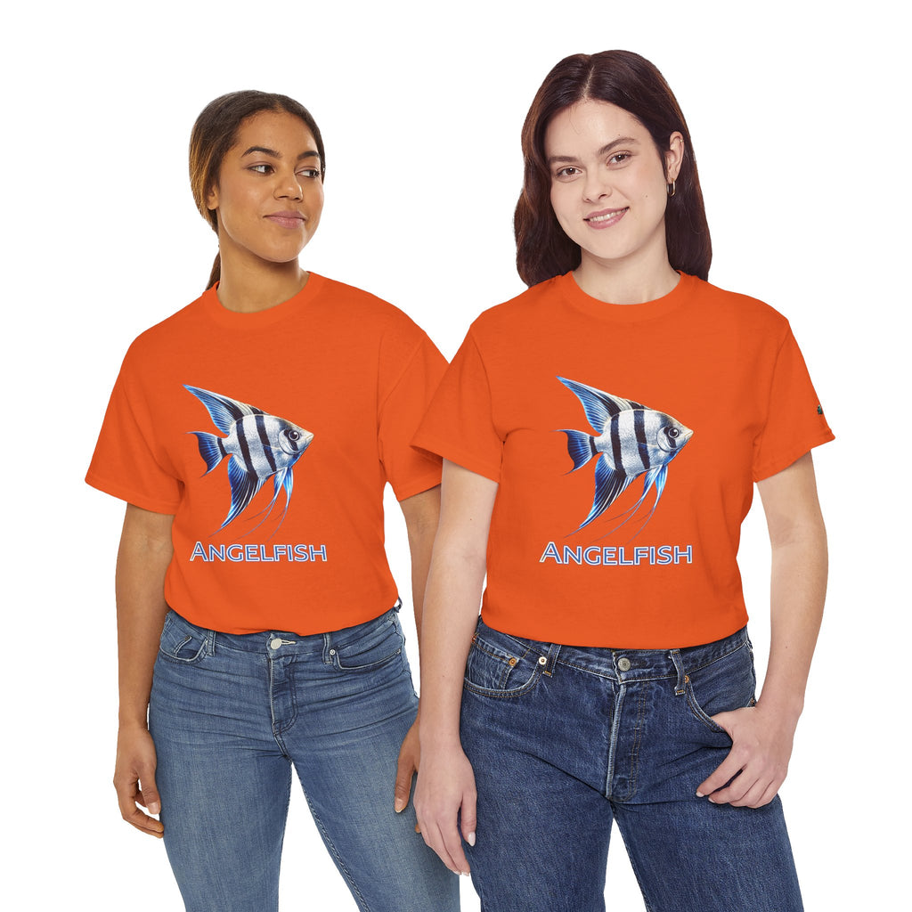 Angelfish Graphic Tee — Blue Tropical Fish Shirt