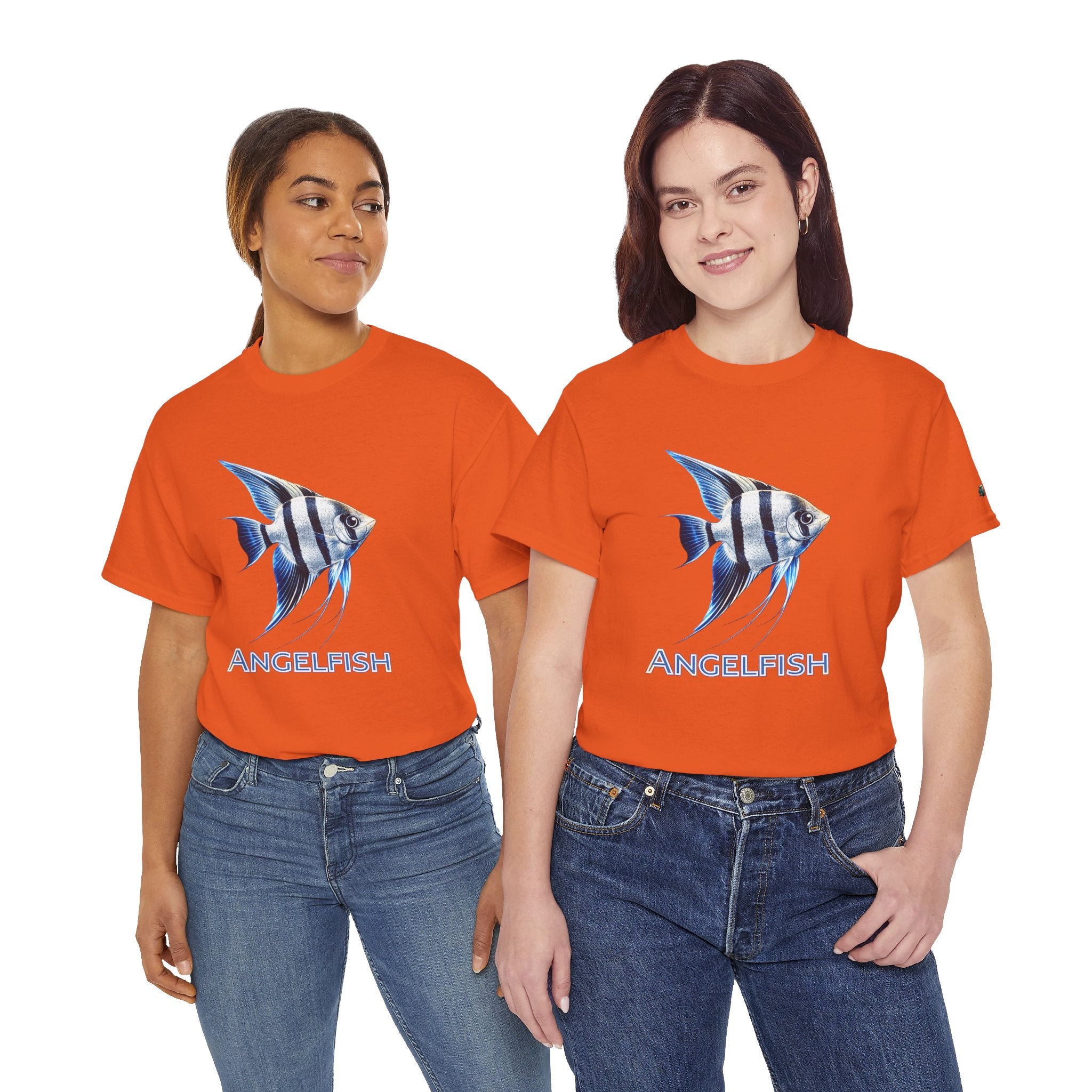 Angelfish Graphic Tee — Blue Tropical Fish Shirt