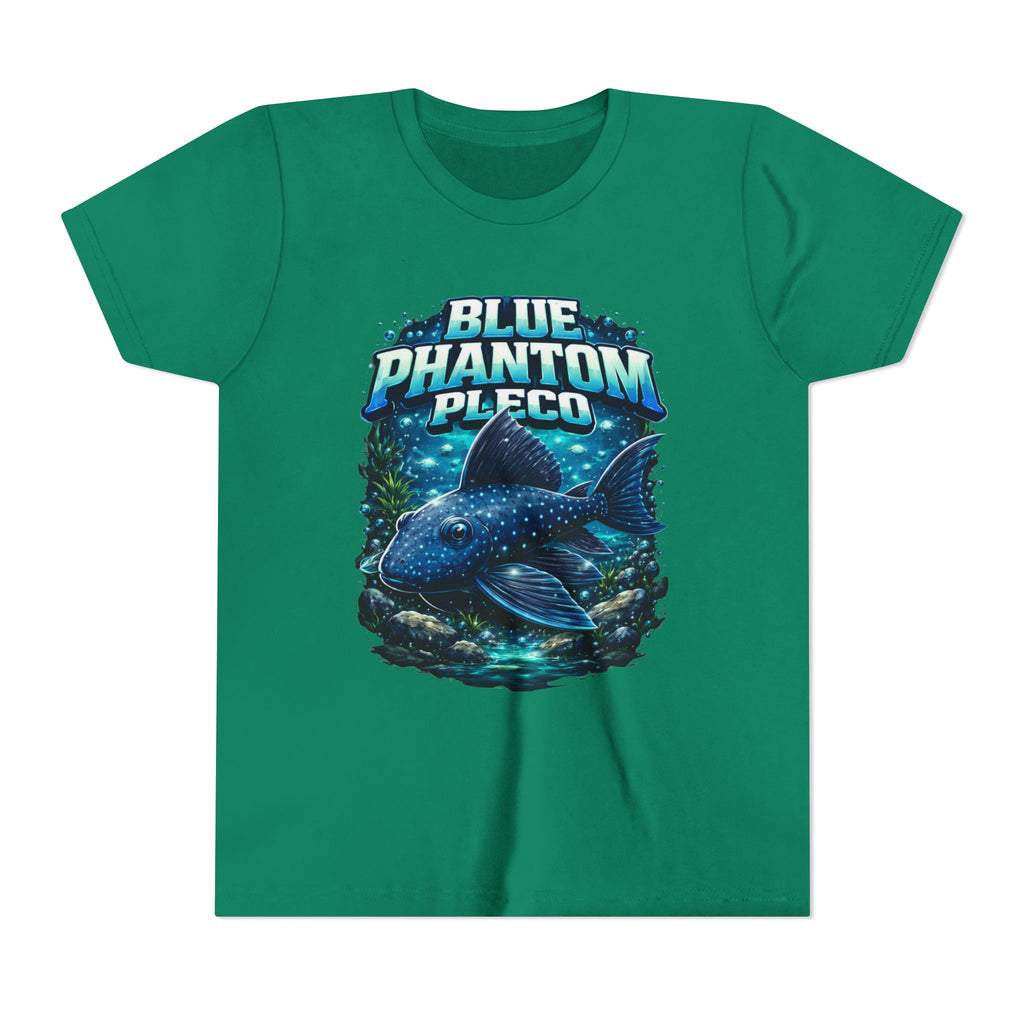 Blue Phantom Pleco Youth Tee – Kids Fish Aquarium T-Shirt