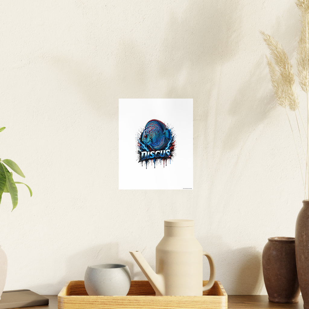 Discus Fish Art Poster — Vibrant Aquarium Wall Print