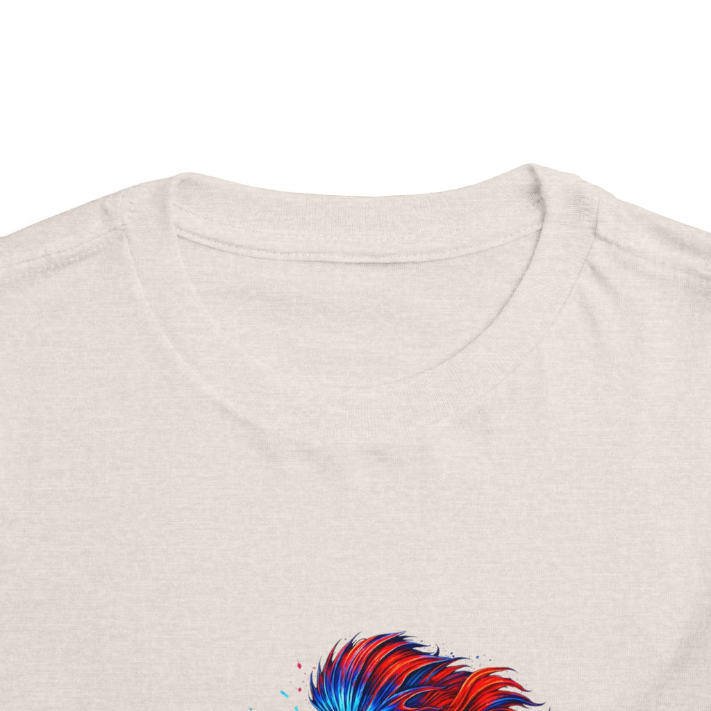 Toddler Tee - 'Fierce Betta' Colorful Betta Fish Graphic Shirt for Kids