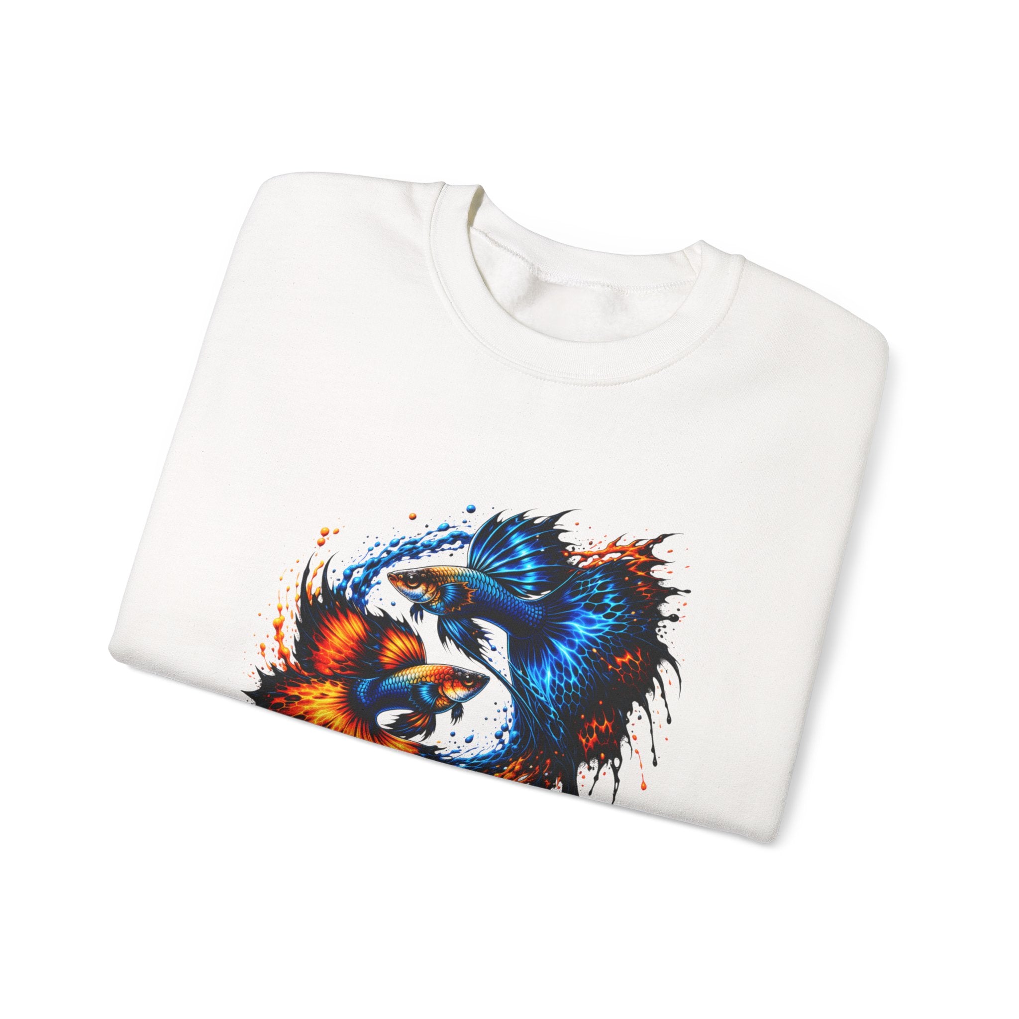 Fire & Ice Guppy – Premium "Neon Flare" Crewneck Sweatshirt