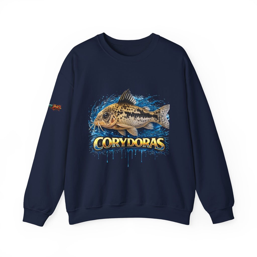Peppered Corydoras Fish Crewneck Sweatshirt – Aquatic Aquarium Lover Tee