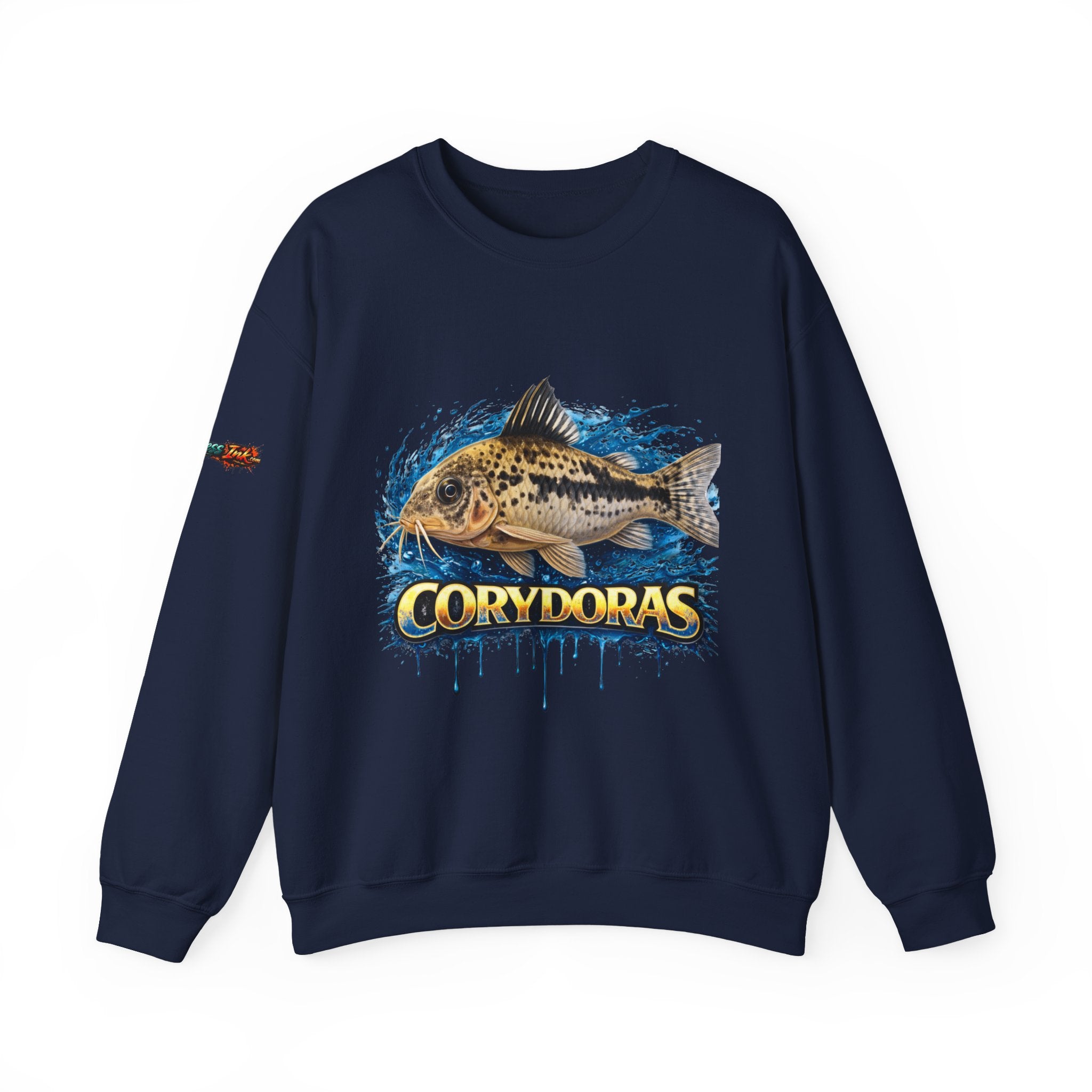 Peppered Corydoras Fish Crewneck Sweatshirt – Aquatic Aquarium Lover Tee