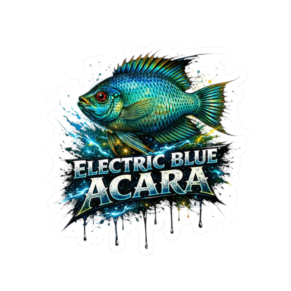 Electric Blue Acara – High-Gloss Cut Sticker