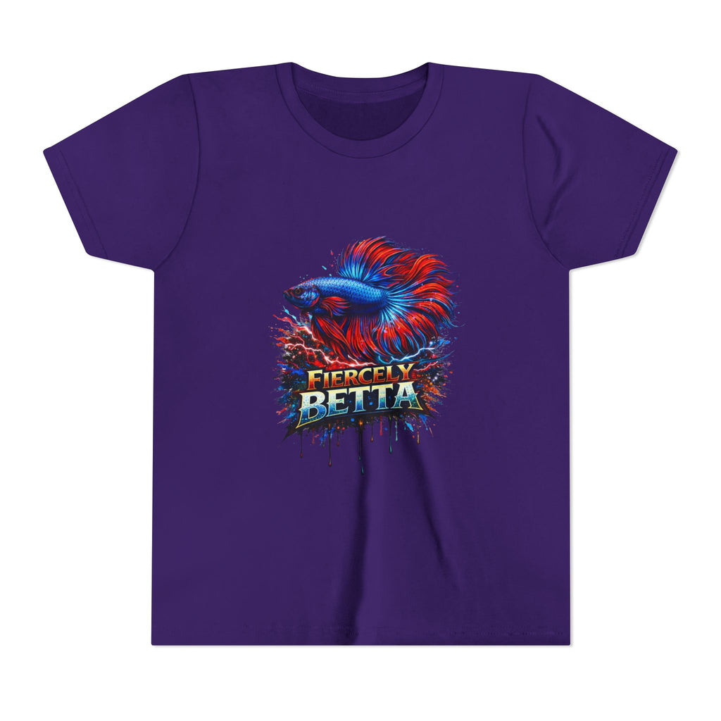 Fiercely Betta Youth Tee - Colorful Betta Fish Graphic Shirt