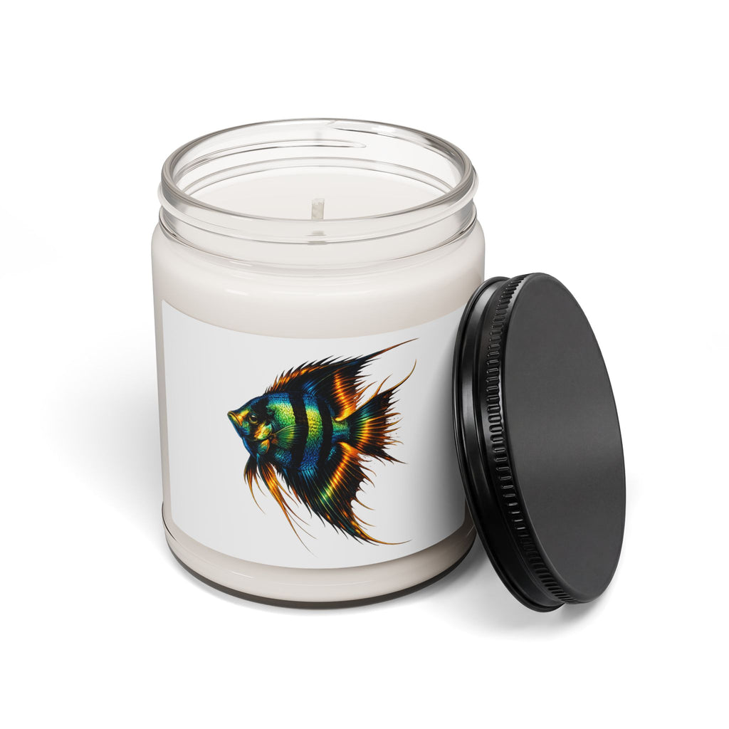 Angelfish Art Soy Candle — 9oz Scented Jar Candle