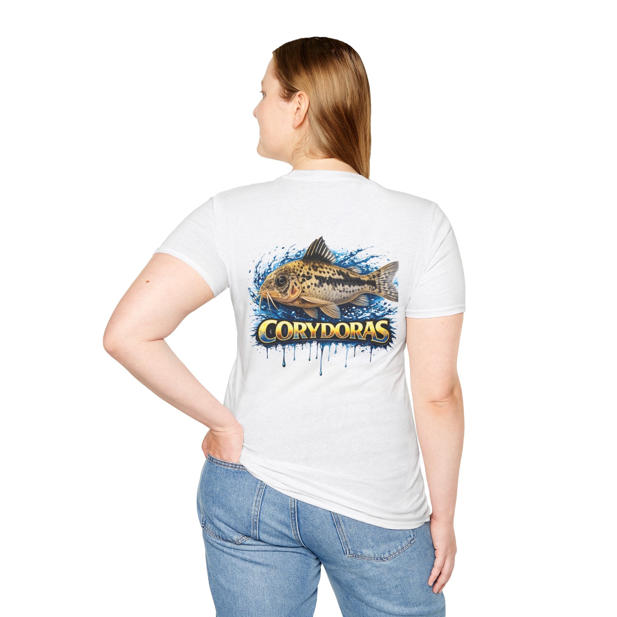 Corydoras Fish T-Shirt — Aquarium Catfish Tee with Splash Graphic
