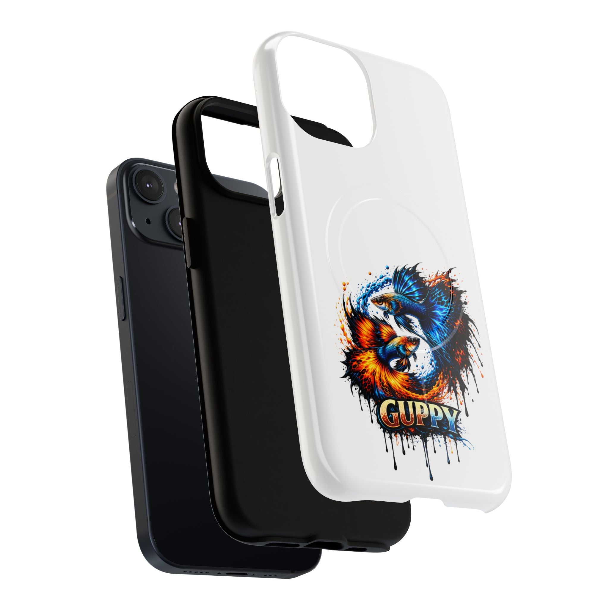 Fire & Ice Guppy – "Neon Flare" Magnetic Impact Case