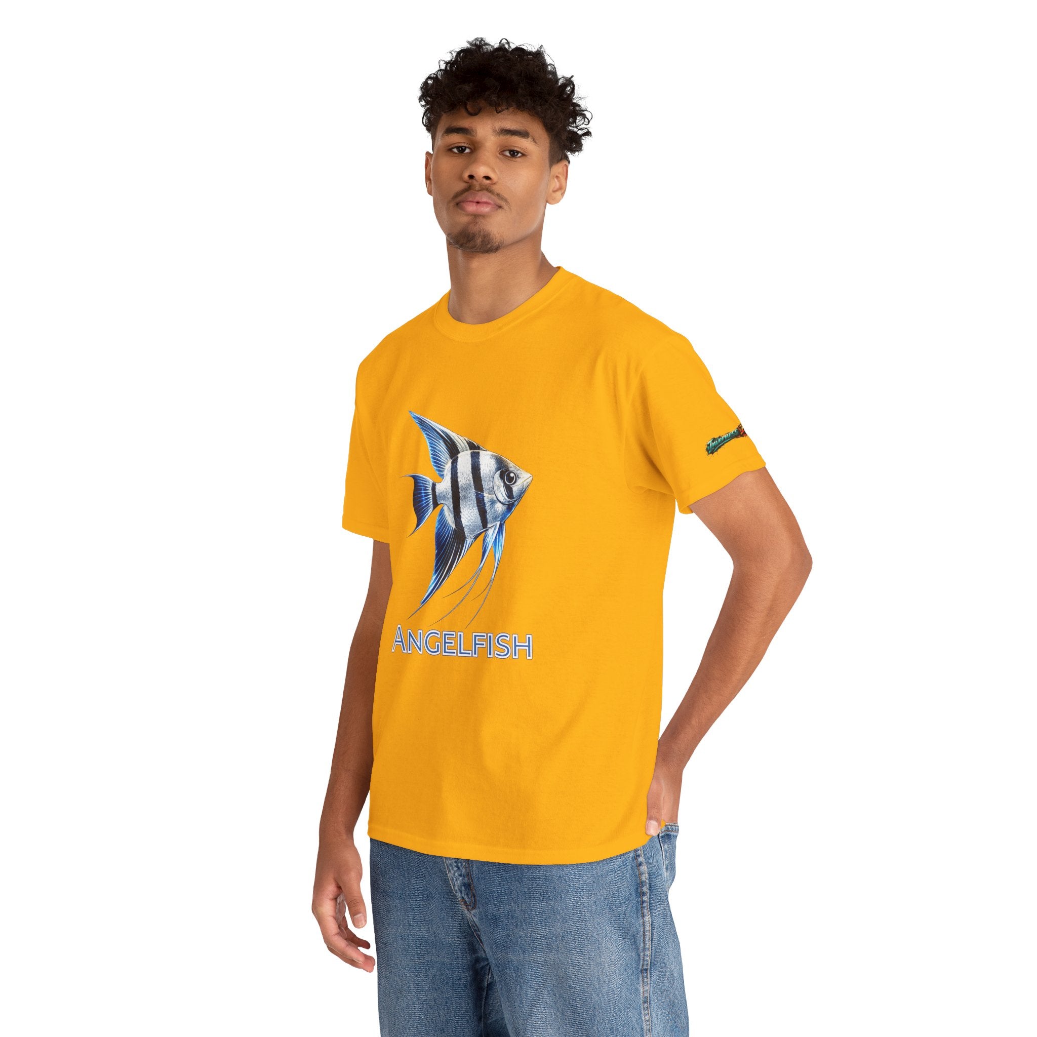 Angelfish Graphic Tee — Blue Tropical Fish Shirt