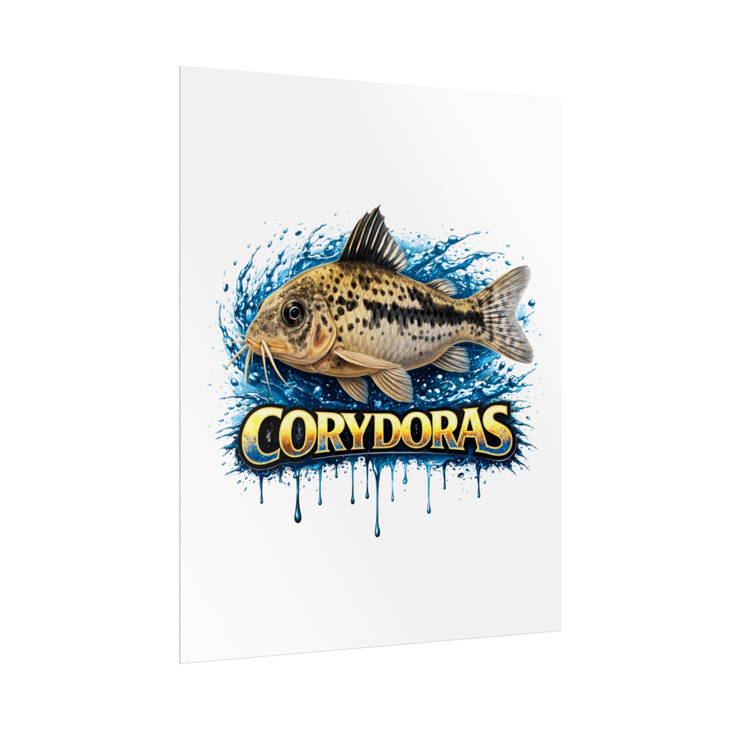 Corydoras Aquarium Fish Poster — Rolled Decorative Wall Art for Fishkeepers