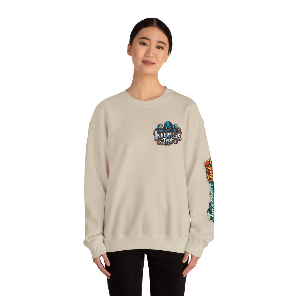 Betta Fish Crewneck Sweatshirt — Colorful Neon Tropical Fish Graphic