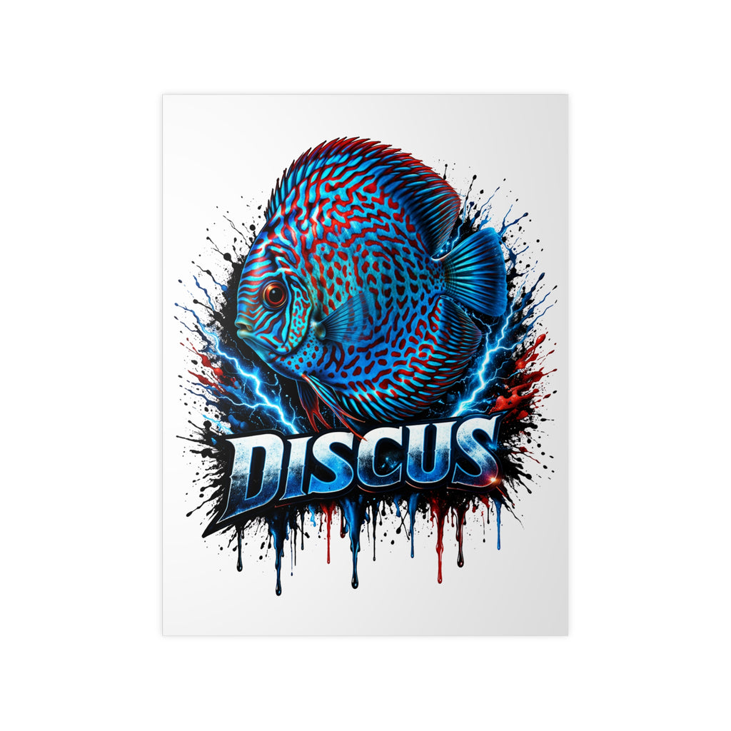 Discus Fish Photopaper Poster – Vibrant Aquarium Wall Art