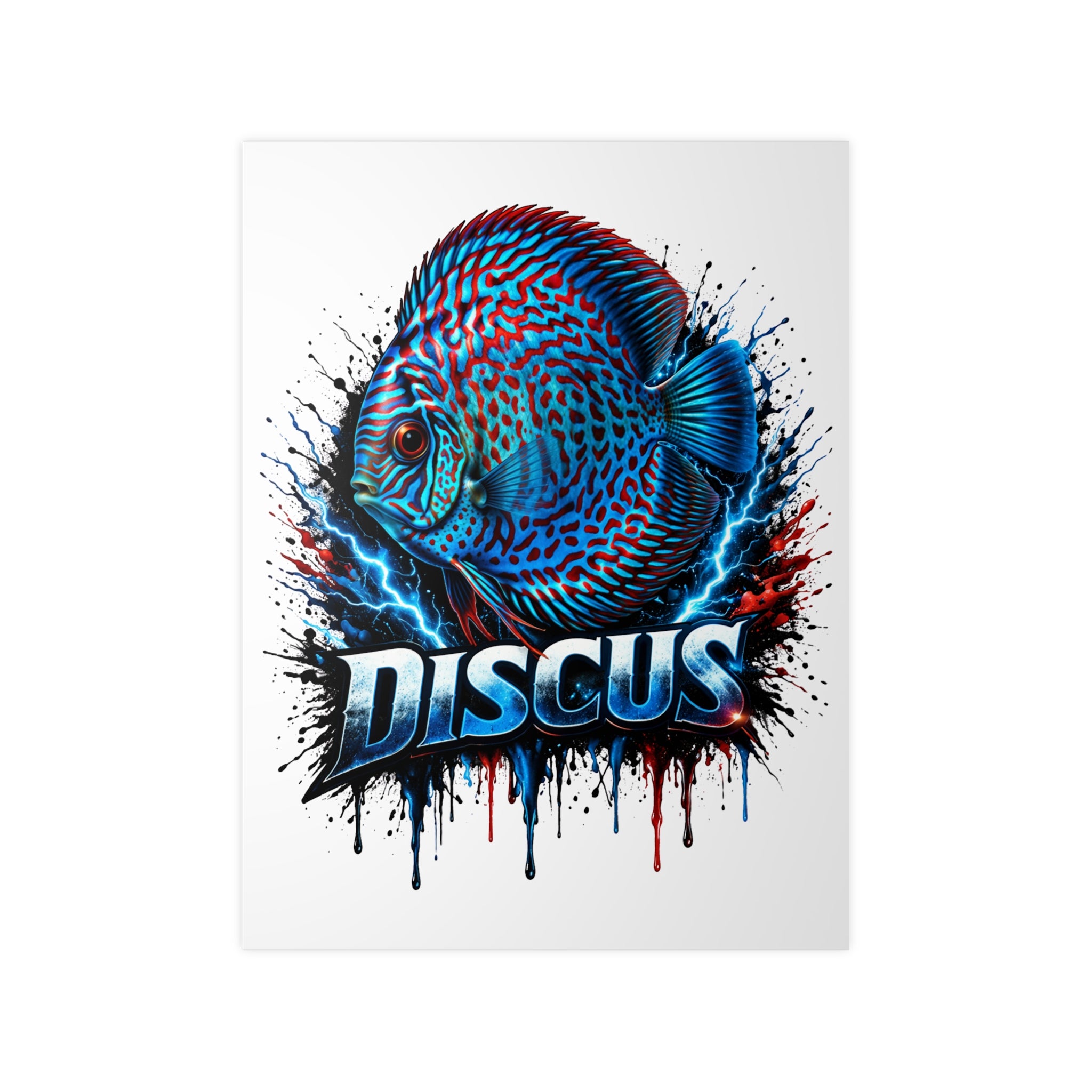 Discus Fish Photopaper Poster – Vibrant Aquarium Wall Art