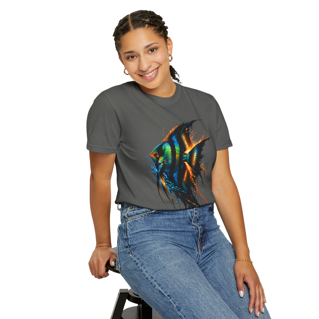 Vibrant Drip Angelfish Graphic Tee