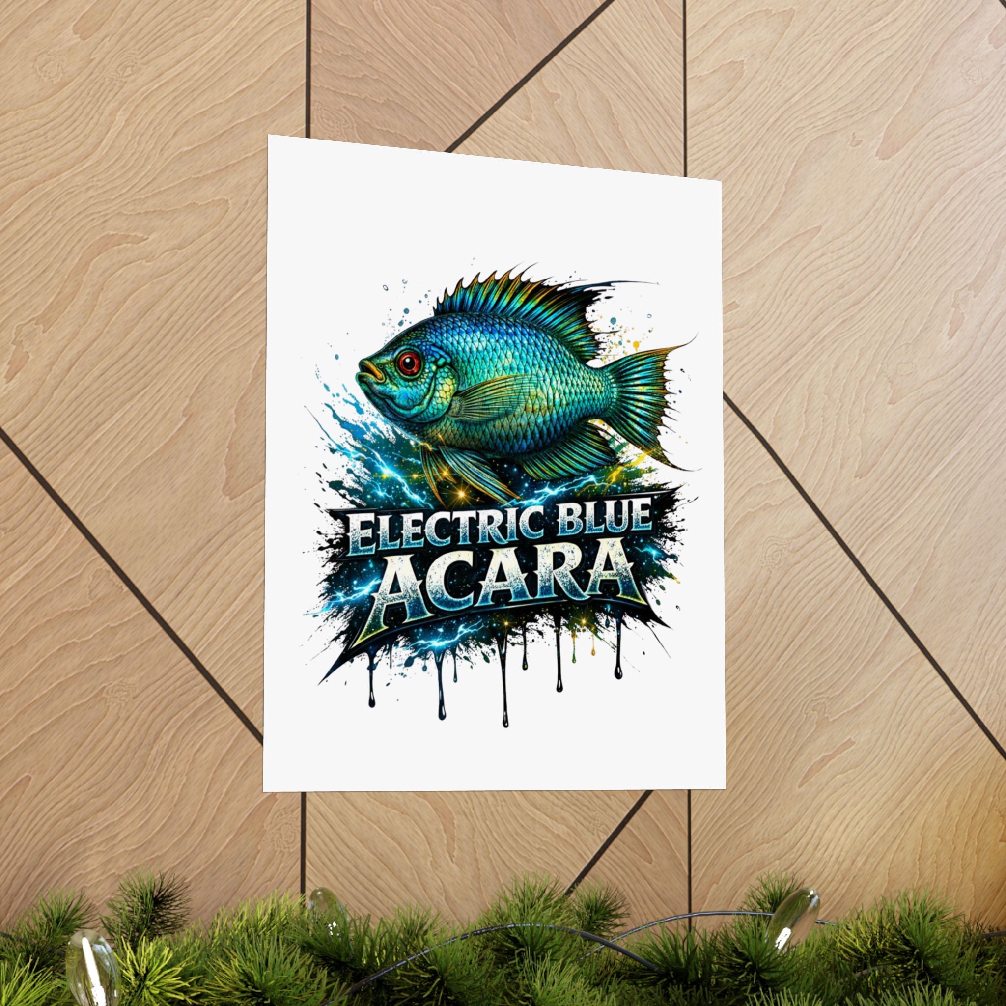 Electric Blue Acara – Matte Vertical Poster