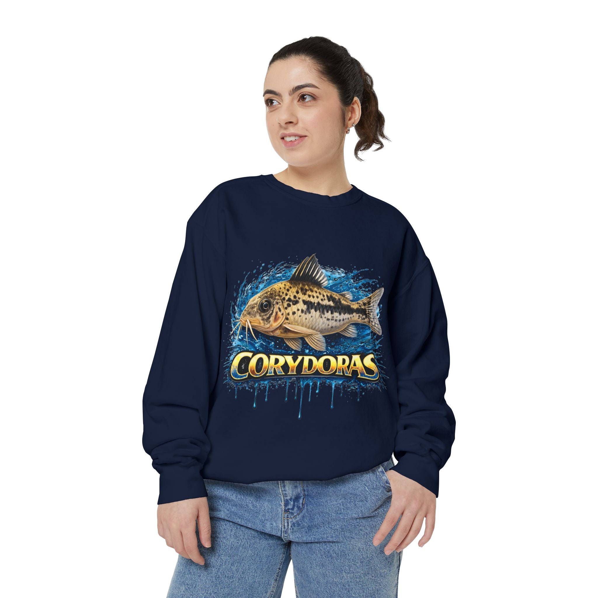Corydoras Fish Sweatshirt — Aquatic Aquarium Catfish Graphic Crewneck