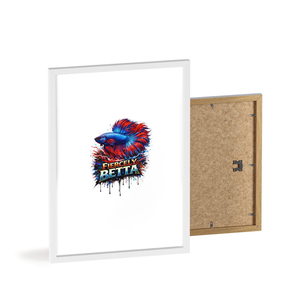 Fiercely Betta Framed Poster — Colorful Betta Fish Wall Art