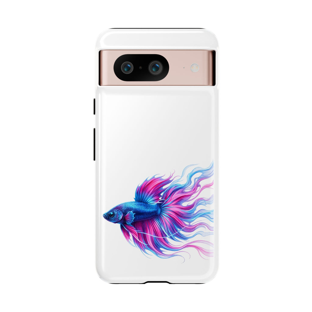 Betta Fish Tough Phone Case — Colorful Watercolor Fish Protective Cover