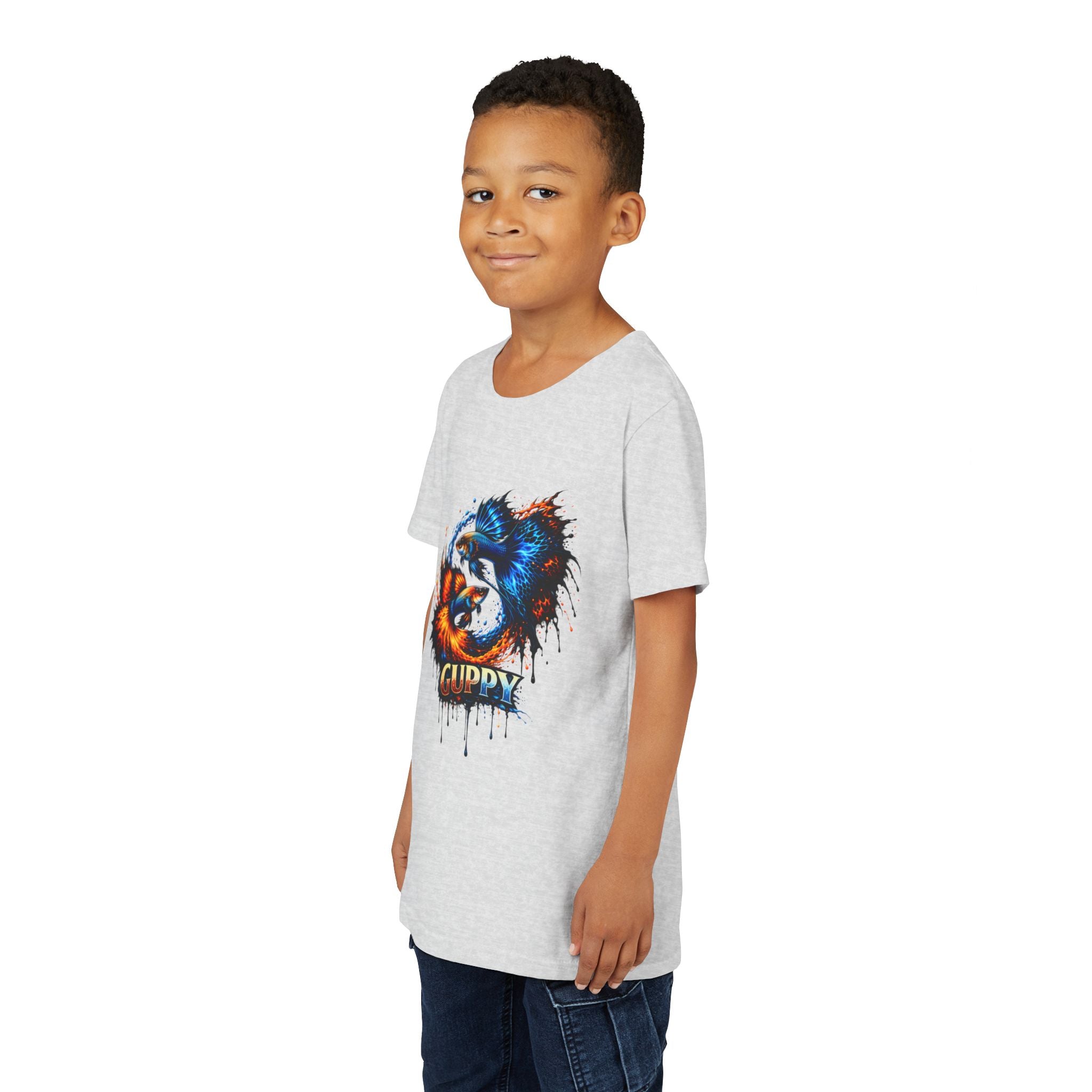 Fire & Ice Guppy – Youth "Neon Flare" Premium Tee