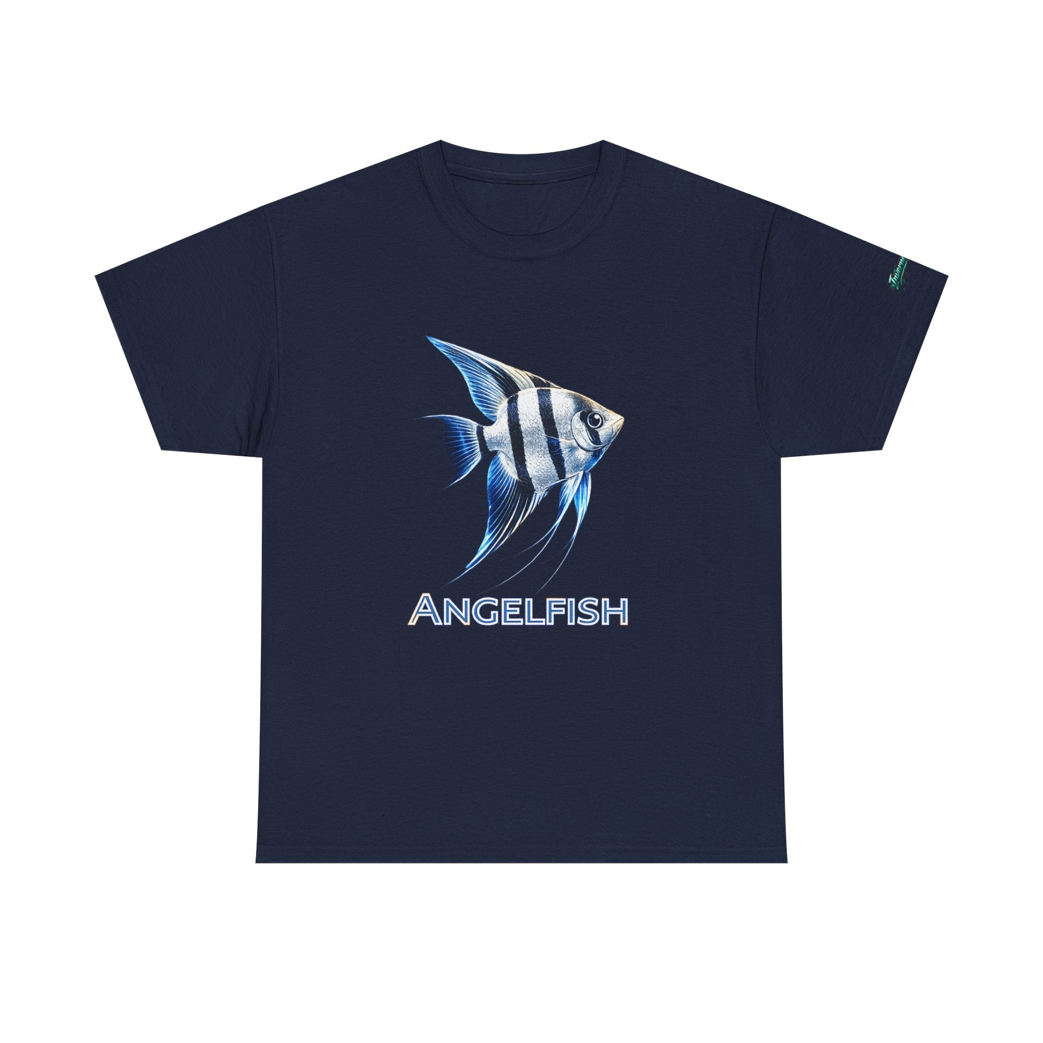 Angelfish Graphic Tee — Blue Tropical Fish Shirt