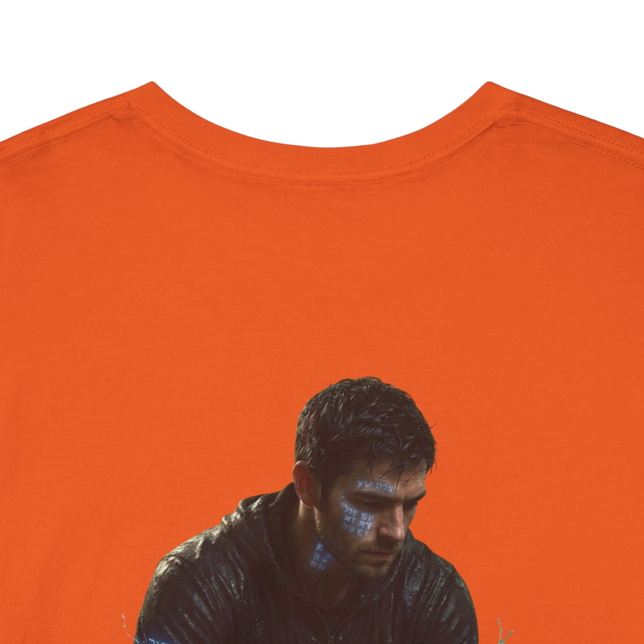T-Shirt — Nature Warrior Graphic Tee with Man and Dog Illustration