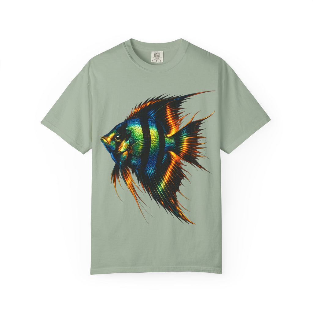 Angelfish Graphic T-Shirt — Vibrant Tropical Fish Illustration