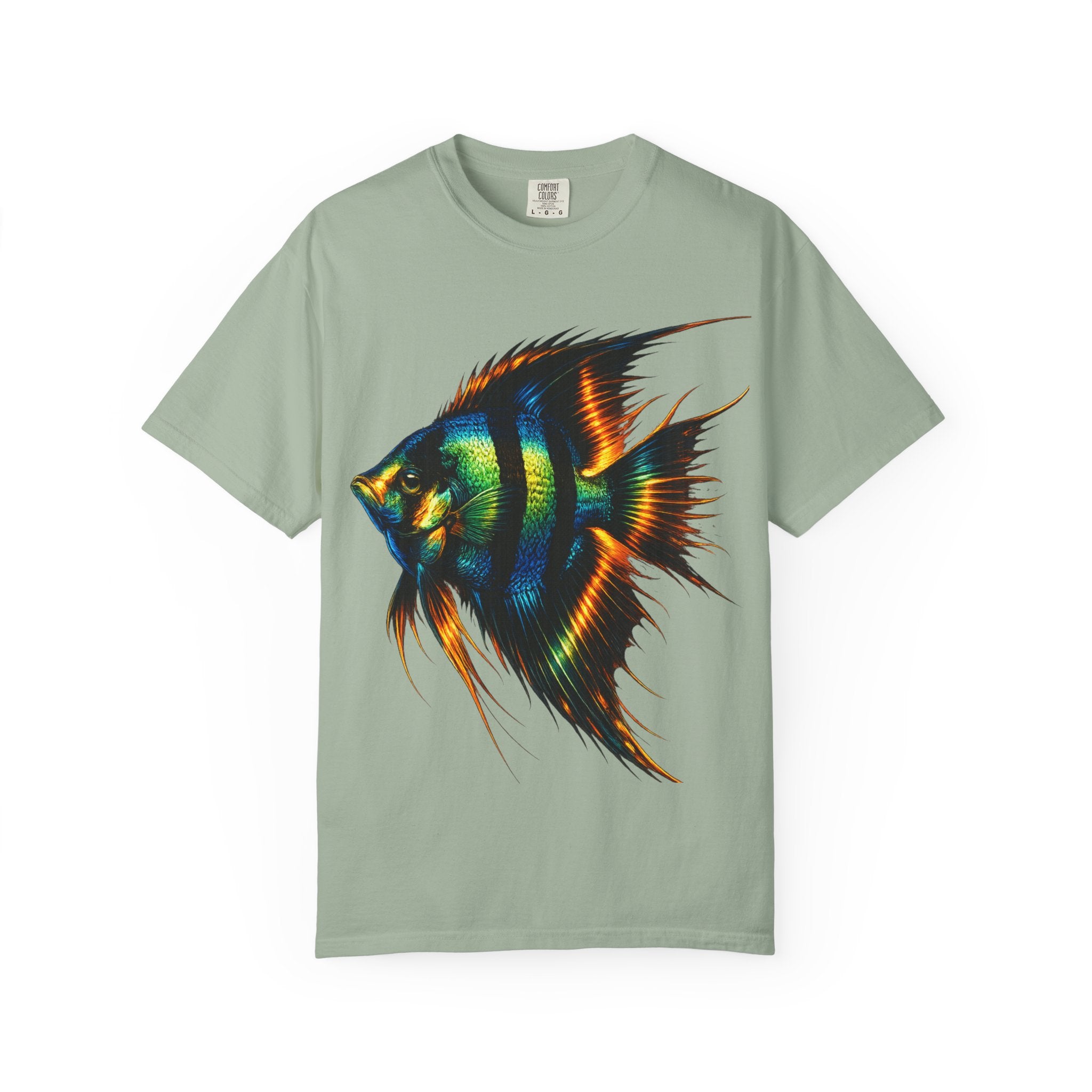 Angelfish Graphic T-Shirt — Vibrant Tropical Fish Illustration