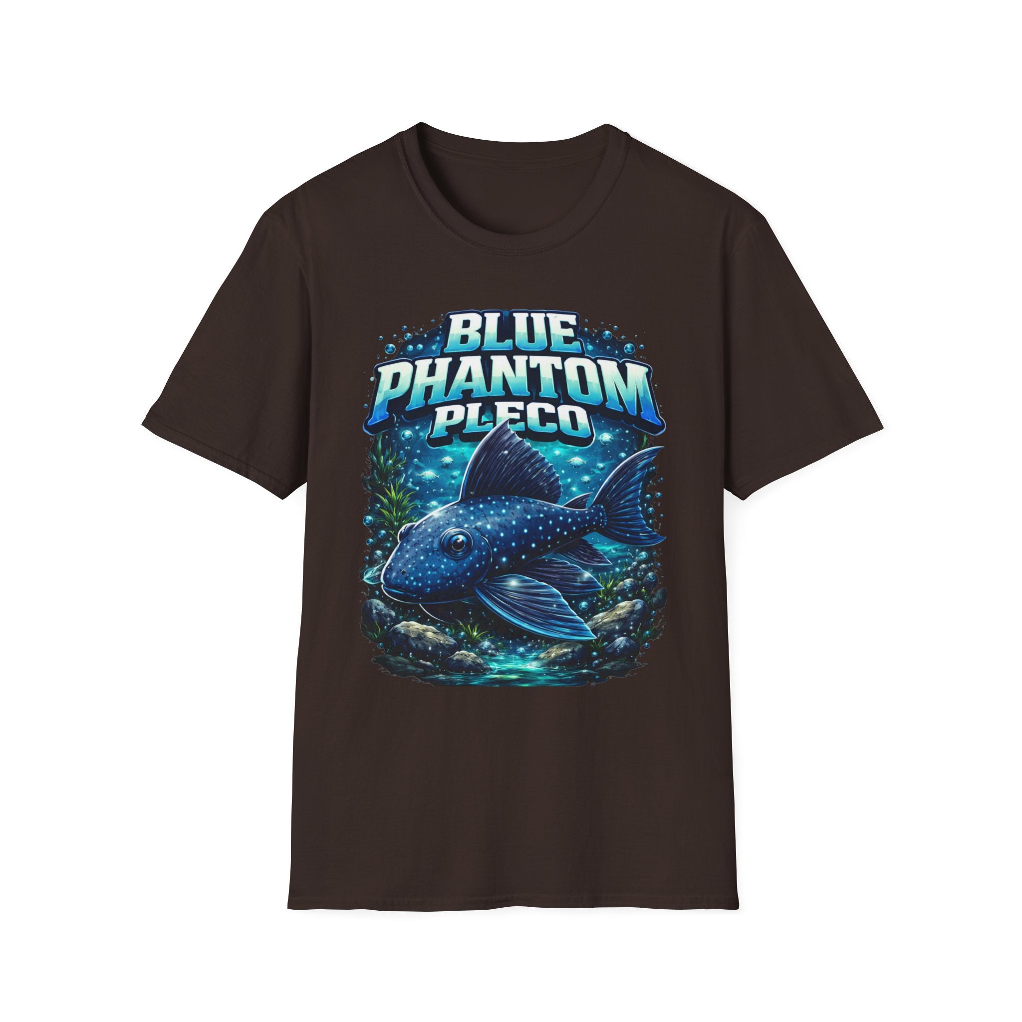 Blue Phantom Pleco T-Shirt — Graphic Aquarium Fish Tee