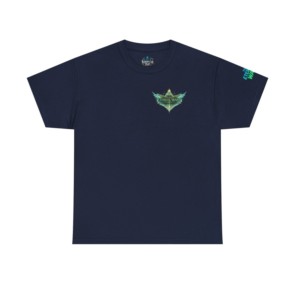 T-Shirt — Nature Warrior Graphic Tee with Man and Dog Illustration