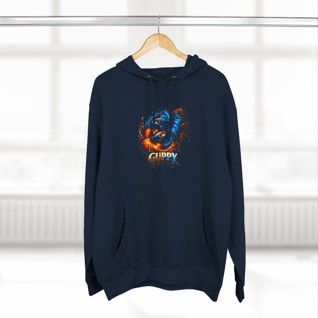 Fire & Ice Guppy – Premium Three-Panel Fleece Hoodie