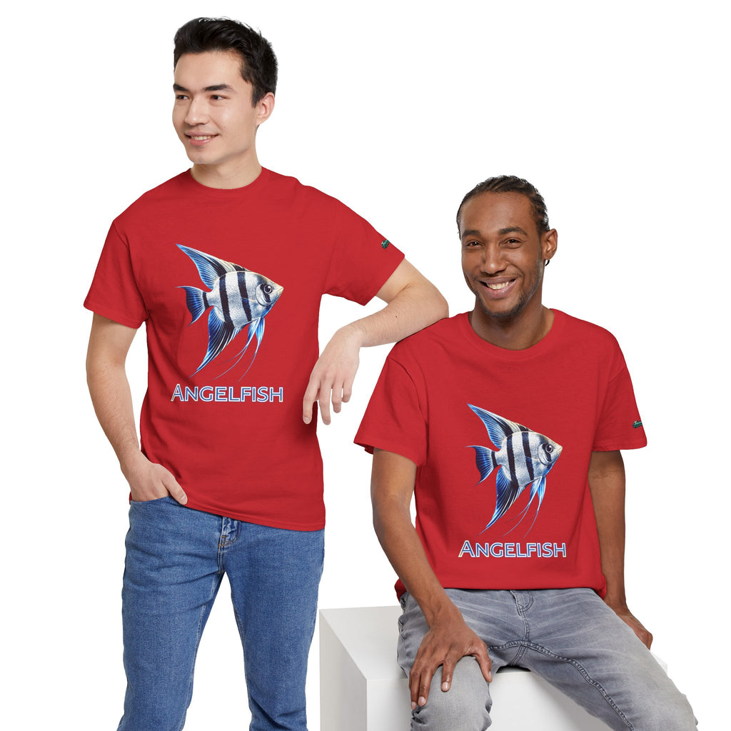 Angelfish Graphic Tee — Blue Tropical Fish Shirt