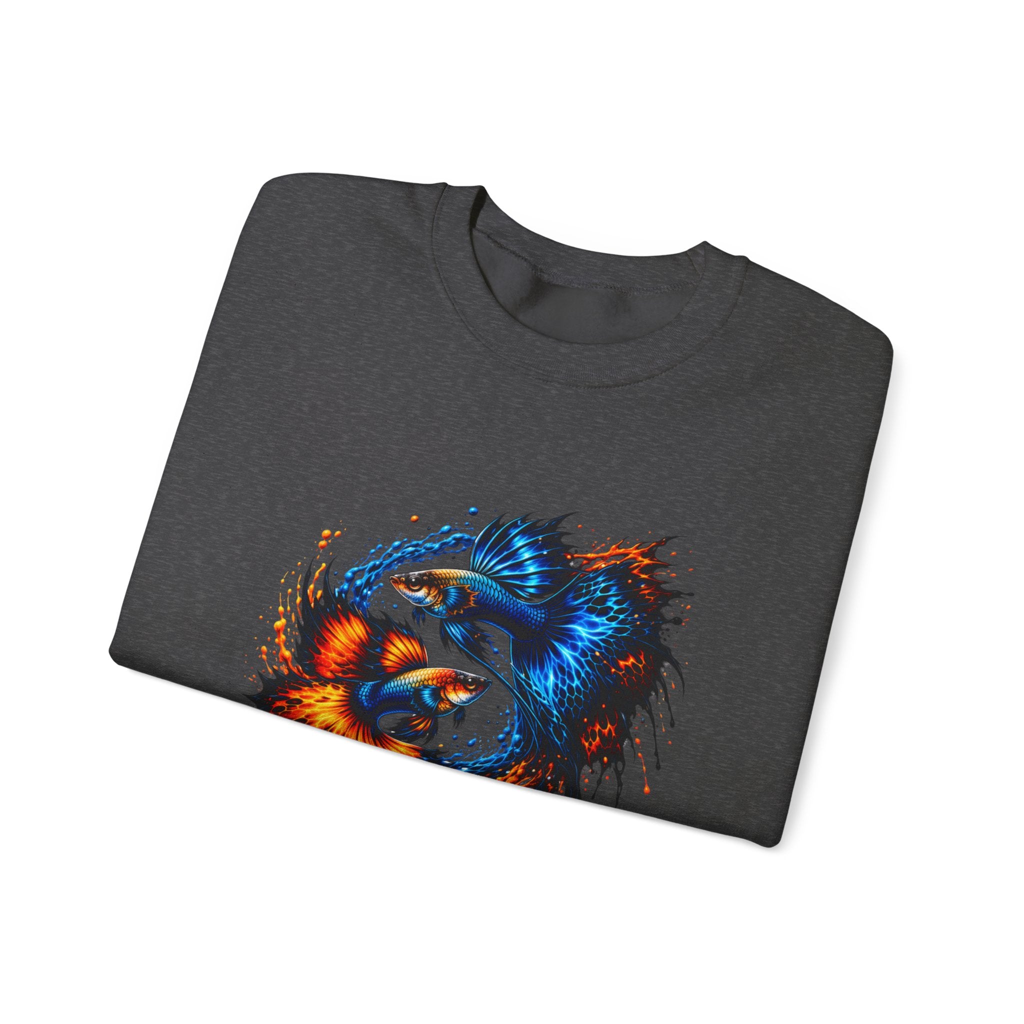 Fire & Ice Guppy – Premium "Neon Flare" Crewneck Sweatshirt