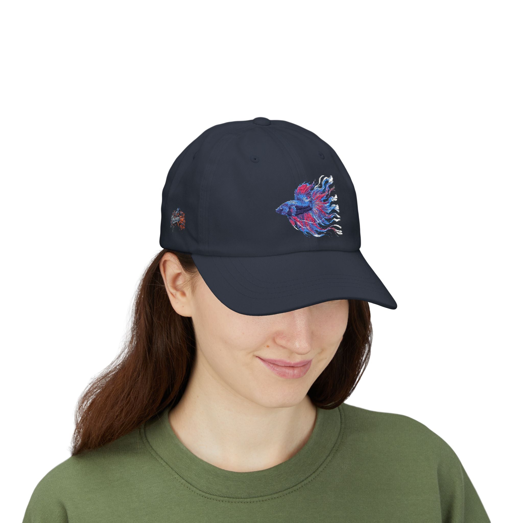 Betta Fish Dad Cap – Embroidered Color Splash Fish Baseball Hat