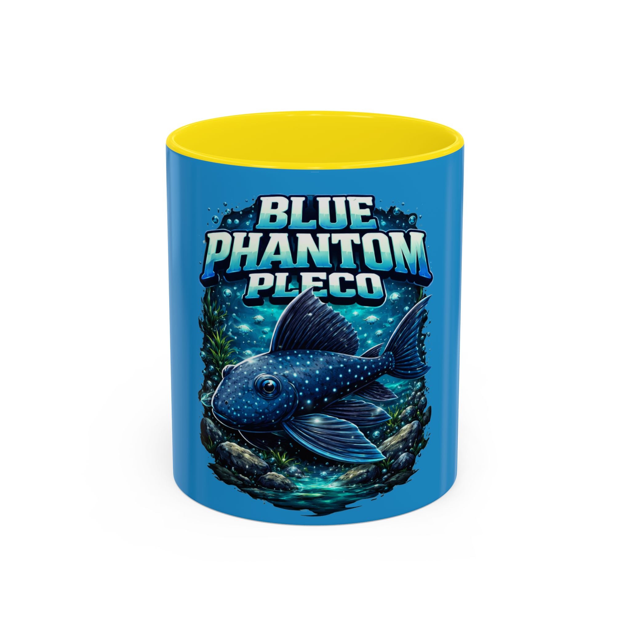 Blue Phantom Pleco Accent Coffee Mug – Aquarium Fish Lover Gift (11/15oz)