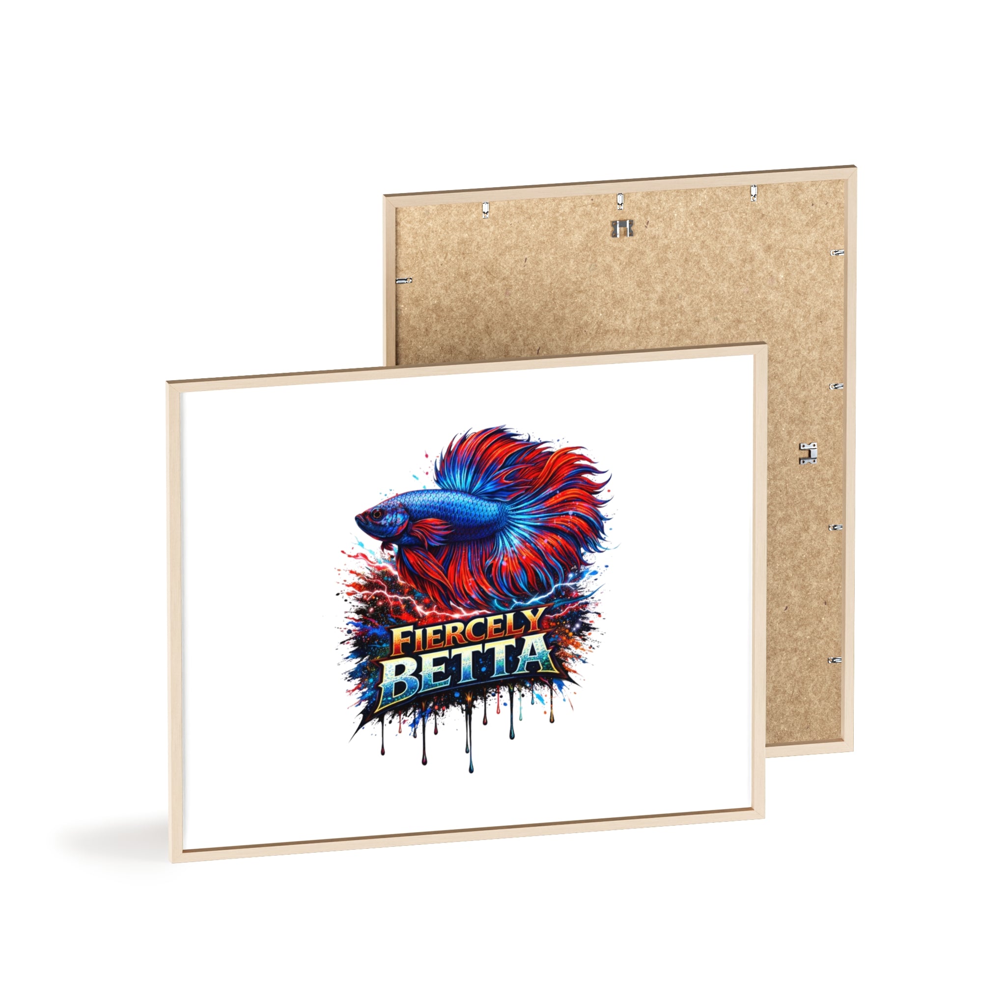 Fiercely Betta Framed Poster — Colorful Betta Fish Wall Art