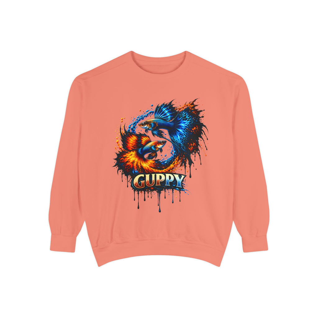 Fire & Ice Guppy – Premium "Neon Flare" Garment-Dyed Sweatshirt