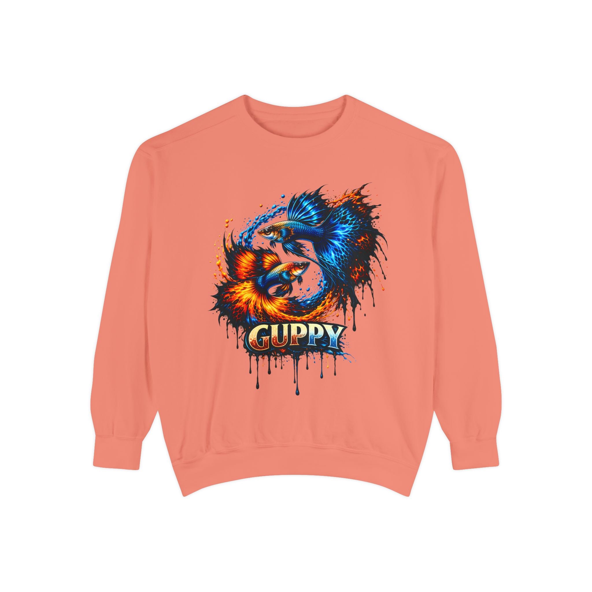 Fire & Ice Guppy – Premium "Neon Flare" Garment-Dyed Sweatshirt