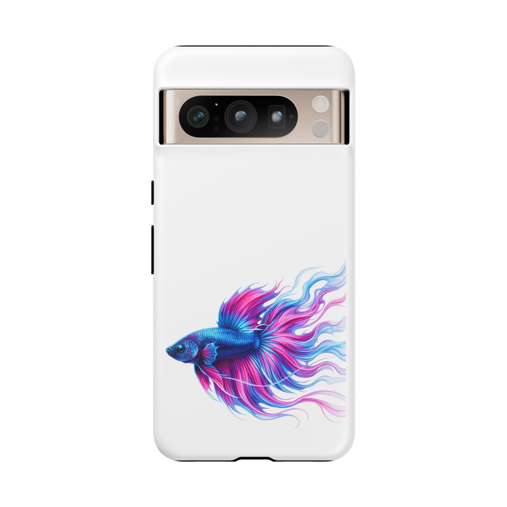 Betta Fish Tough Phone Case — Colorful Watercolor Fish Protective Cover
