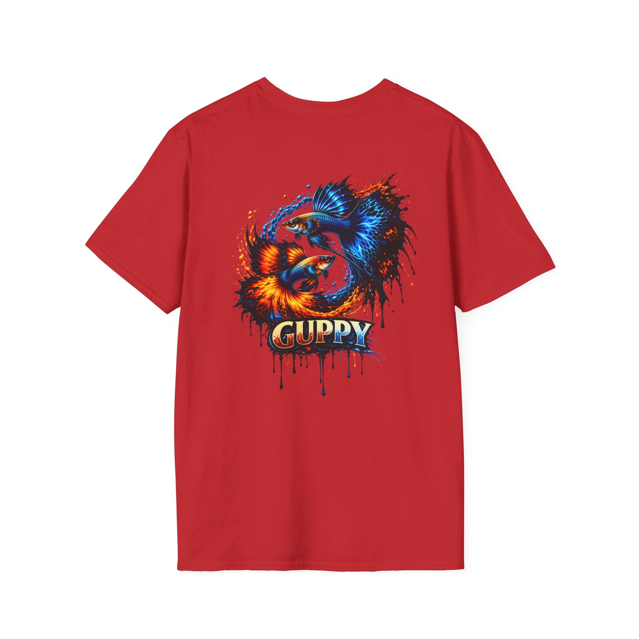 Guppy Fish T-Shirt — Vibrant Watercolor Drip Graphic Tee