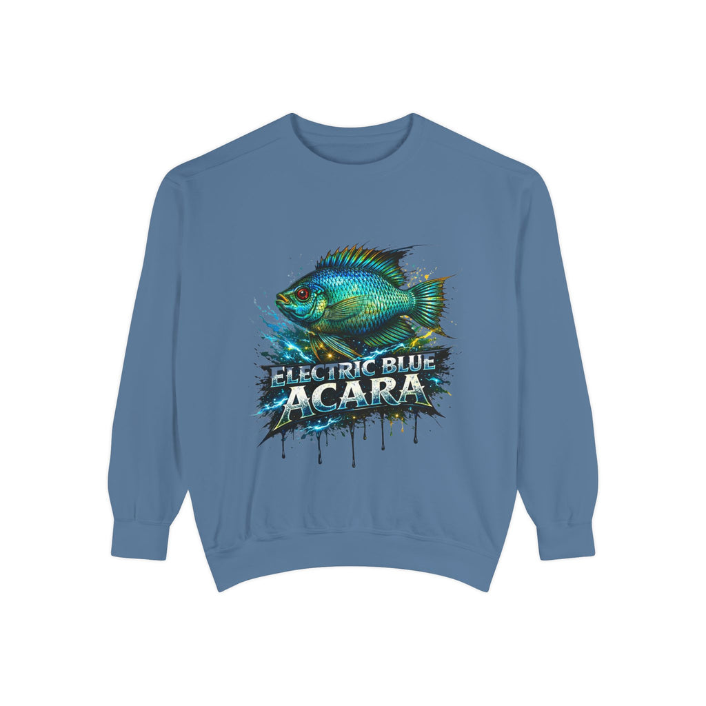 Electric Blue Acara – Garment-Dyed Premium Sweatshirt
