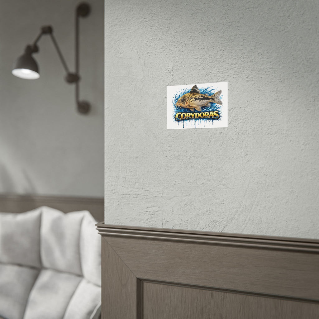 Corydoras Aquarium Fish Poster — Rolled Decorative Wall Art for Fishkeepers