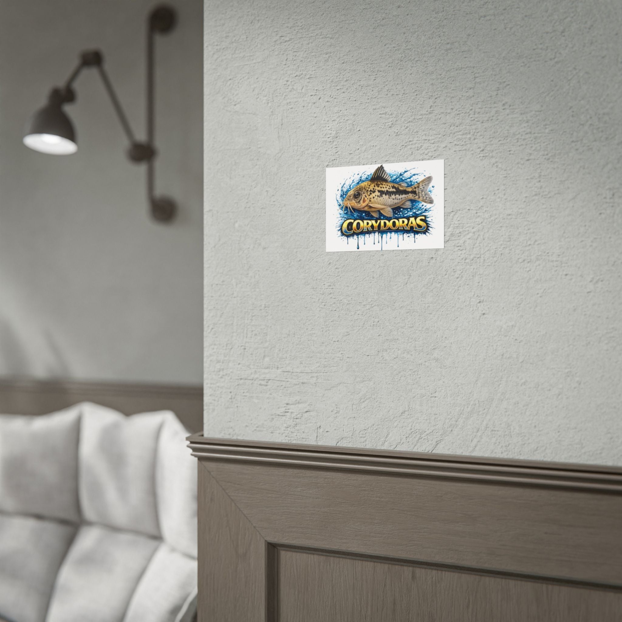 Corydoras Aquarium Fish Poster — Rolled Decorative Wall Art for Fishkeepers