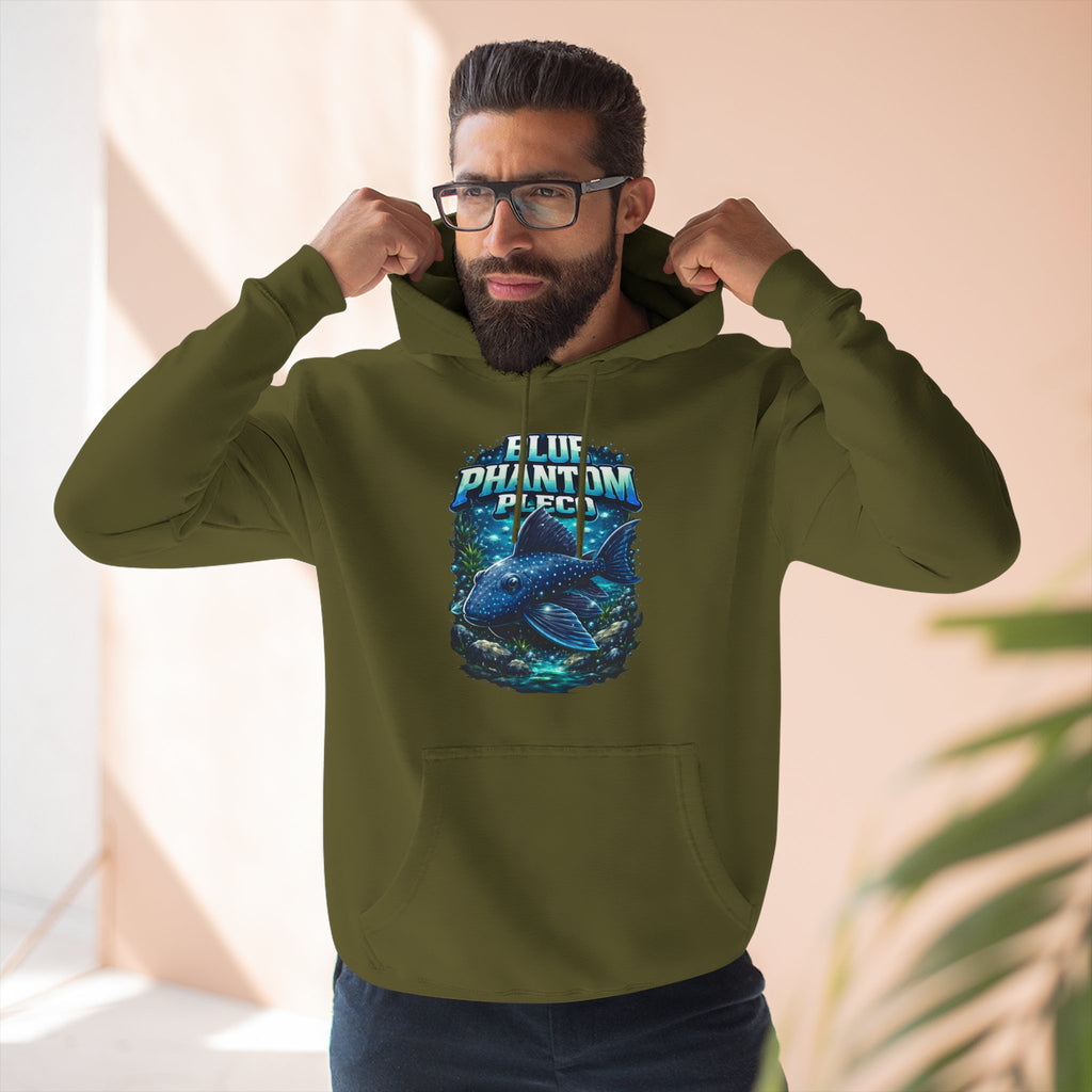 Blue Phantom Pleco L128 Hoodies | Premium Fish Keeper Streetwear | Inverness Ink