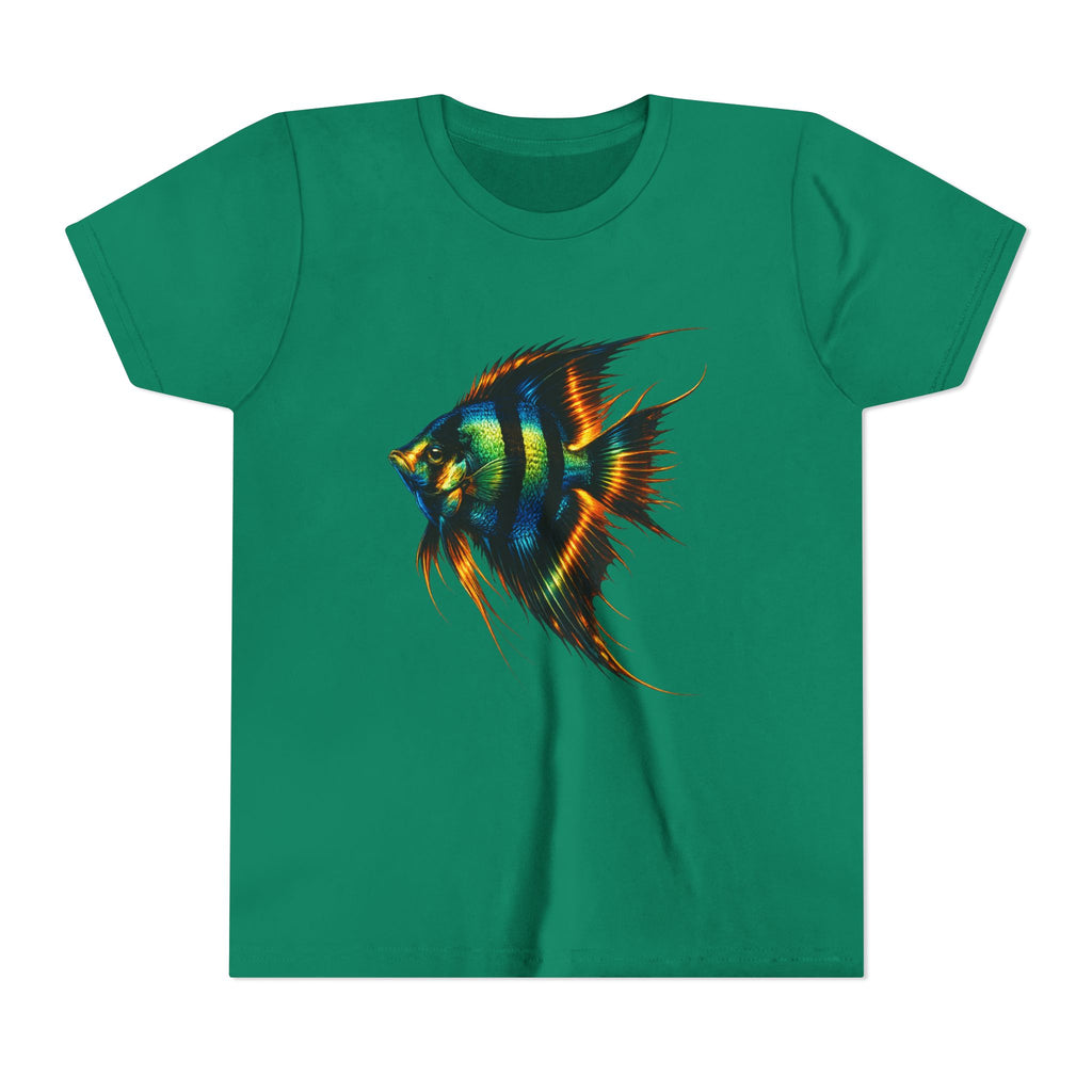 Angelfish Youth Tee – Colorful Aquarium Fish Graphic Shirt for Kids